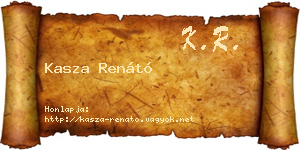 Kasza Renátó névjegykártya